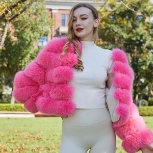 แจ็คเก็ตขนสุนัขจิ้งจอกแท้สำห<span class=keywords><strong>ร</strong></span>ับผู้หญิงเสื้อโค้ทขนสุนัขจิ้งจอกแท้ยาวถอดออกได้ - Product Image 3