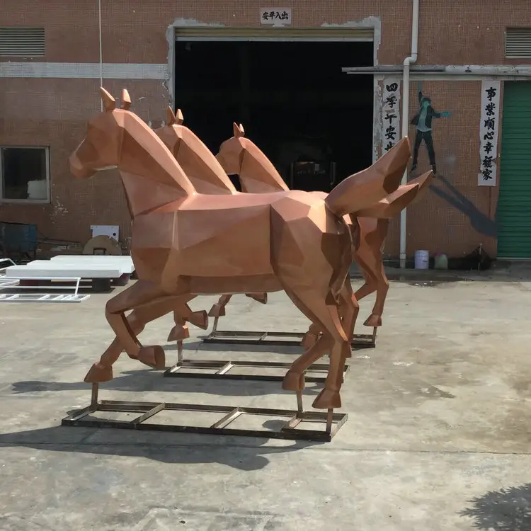 Модель скульптуры животных из стекловолокна статуя лошади
