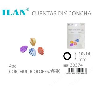 Perline di Conchiglia Ilan 10x14 mm Multicolore per Fai da Te - Product Image 3