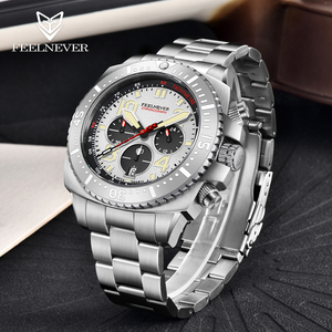 Reloj mecánico automático LIGE FE-1008 de zafiro para hombre, de lujo, de acero inoxidable, resistente al agua hasta 100 m, VD57, automático + caja de regalo - Product Image 2