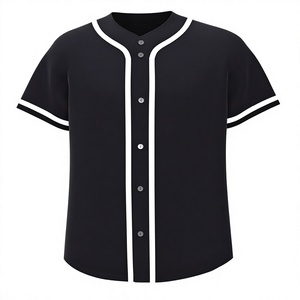 Camiseta de Béisbol Unisex de Manga Corta con Cordón Ajustable, Color Sólido, Transpirable, de Poliéster, Ropa Deportiva para Adultos, Corte Regular, Servicio OEM - Product Image 1