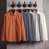 Chemise Oxford Classique 100% Coton pour Homme 180G Lourde Manches Longues Respirante Décontractée et Habillée Haut de Gamme