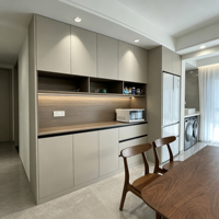 Meuble de salon et salle à manger, buffet moderne minimaliste en bois massif avec rangement pour micro-ondes