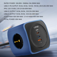LDNIO SE3338 Desktop USB c Steckdosen leiste 2500w Verlängerung buchse Europäische Steckdosen leiste mit Schalter