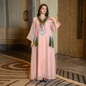 Eid Muslim Party <b>Dress</b> for Women Abaya Sequins Maxi Evening <b>Long</b> <b>Dresses</b> Jalabiya Morocco Dubai Abayas <b>Kaftan</b> Vestidos <b>Long</b> Robe - Product Image 3