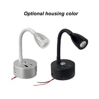 Nouvelle lampe murale en aluminium 12V 24V pour camping-car, accessoires de camping-car, projecteur LED, lumière de lecture, éclairage intérieur de caravane avec double USB
