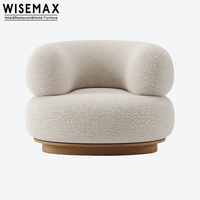 WISEMAX FURNITURE - Design nordique - Mobilier moderne pour la maison - Canapé simple en bouclette - Chaise d'appoint pour salon avec ottoman