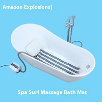 Imperméable à l'eau corps complet pliable hydrothérapie bain bulle Machine antidérapant ménage Surf Massage tapis de bain pour salle de bain utilisation