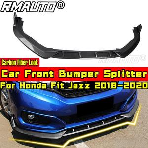 Fit Jazz Front Bumper Lip Matte Black Sport Style Front Bumper <b>Diffuser</b> Cover <b>for</b> Honda Fit Jazz 2018-2020 <b>Car</b> Accessories - Product Image 3