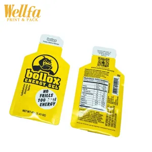 Customized Logo Bottle Shaped Plastic Pouch Liquid Energy Gel Honey Sachet Packaging Bag