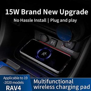 Wholesale <strong>Cars</strong> <strong>Accessories</strong> Charging Pads iphone 2 <strong>in</strong> 1 With 36W QC 3.0 USB Phone for Toyota RAV4 <strong>Car</strong> Wireless Charger Pad - Product Image 3