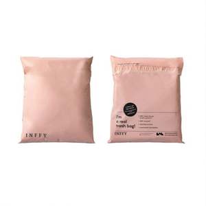 Sacs d'expédition roses personnalisés avec logo, biodégradables, pour vêtements, emballage pour supermarchés et expositions - Vente en gros - Product Image 2