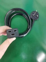 VDE-Standard 6FT Reinkupfer-Stromkabel EU 2-Pin-Stecker mit IEC C13 Anschluss PVC-Isolierung Schwarz