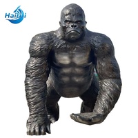 Grandes décorations de jardin d'extérieur populaires : Statues de gorille Donkey Kong en résine, sculptures de primates et d'animaux sauvages, artisanat en résine de fibre de verre