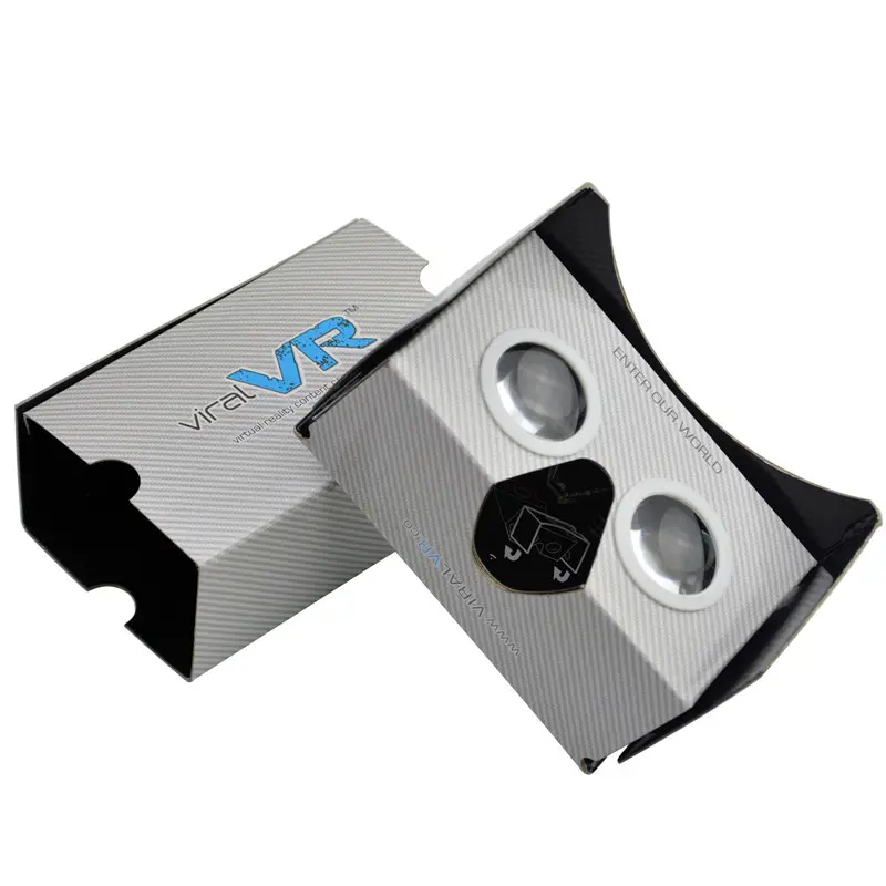 Fabrika fiyat kağıt karton 3D sanal gerçeklik Google VR karton özel logo tam renkli baskılı VR gözlük kulaklık