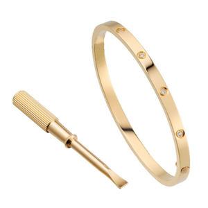 Europäischer und Amerikanischer Trend Anti-allergisches Edelstahl-Armband für Liebende Personalisierter Nicht-verblassender Luxus-Schmuck - Product Image 3