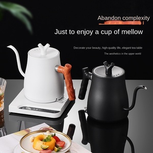 Wholesale Ceramic Electric Gooseneck <b>Kettle</b> with Metal Handle High Temperature Resistance 1L/1.5L Capacity Classic Design Lid - Product Image 4