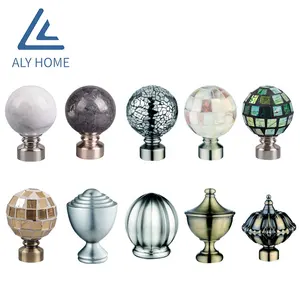 High Quality Extensible Pole Varied <strong>Curtain</strong> Rod <strong>Finial</strong> for <strong>Curtain</strong> Rods Sets - Product Image 1