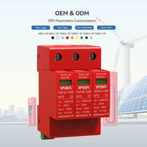 Dispositif de protection contre les surtensions YADA SPD 1000V 1200V 20kA 40kA T2 pour station de recharge solaire photovoltaïque et véhicules électriques, série YDF40-1000YPV/1200YPV 20 KA Su - Product Image 1