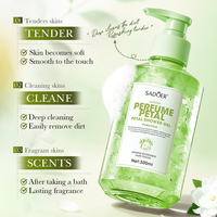 Gel douche parfumé OEM SADOER 300ml pour la douche quotidienne avec des extraits de rose et de fleurs de cerisier