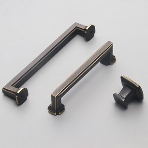 欧洲纯黄铜复古橱柜门把手衣柜抽屉古董青铜拉手旋钮 - Product Image 4