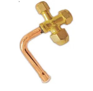 ac valve 1/4 1/2 3/8 5/8 split air conditioning valve R22 R410 bend or straight copper tube service valve