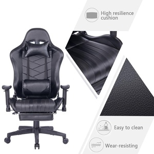 VANBOW <span class=keywords><strong>Ergo</strong></span> XL <span class=keywords><strong>Chaise</strong></span> de jeu robuste Capacité de 350lb <span class=keywords><strong>Chaise</strong></span> moderne à dossier haut et large en cuir synthétique pivotante pour adultes - Product Image 2