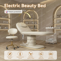 Cama de Belleza Eléctrica Madamcenter 2 en 1, Mesa de Spa Estética, Sillón de Bienestar Moderno Ergonómico con Altura/Respaldo/Piernas Ajustables y Silencioso