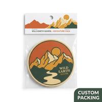 Pegatinas Retro de Aventura en la Montaña, Calcomanías de Vinilo Resistentes a la Intemperie, Personalizadas y Troqueladas, para Equipo de Campamento y Senderismo al Aire Libre