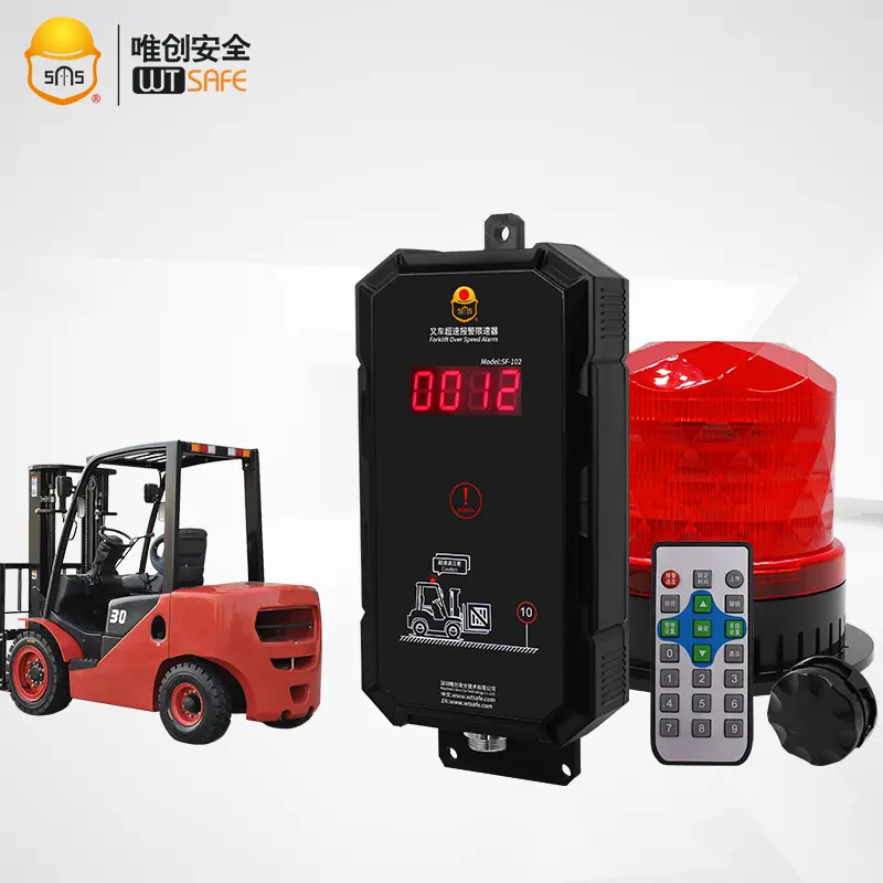 Driving Data Record Forklift Driver Pedestrian Safety Management Speed Warning Alarm System