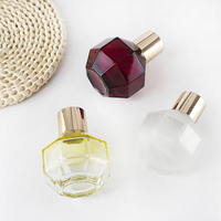 Bouteille diffuseur de parfum en verre octogonal de 100 ml, couleur personnalisée, bouteille en verre de luxe pour diffuseur de parfum d'intérieur