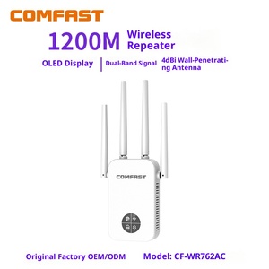 <span class=keywords><strong>COMFAST</strong></span> CF-WR762AC Répéteur et amplificateur WiFi double bande 1200 Mbps 2,4 GHz/5 GHz avec 4 antennes, couverture de 500 à 1000 m² - Product Image 2