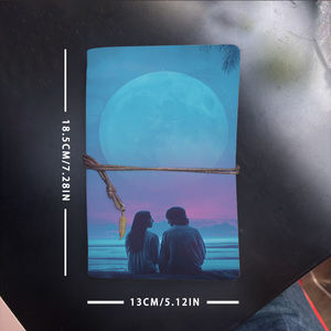 Cuaderno A6 hecho a mano, cierre <span class=keywords><strong>de</strong></span> corbata Vintage, 160 páginas, gran regalo para asistentes a reuniones <span class=keywords><strong>de</strong></span> estrategia corporativa con <span class=keywords><strong>pareja</strong></span> Moon Sea - Product Image 6