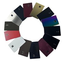 Antenne NFC intégrée, carte bancaire métallique sans contact avec bande magnétique, compatible avec le paiement NFC par simple contact.