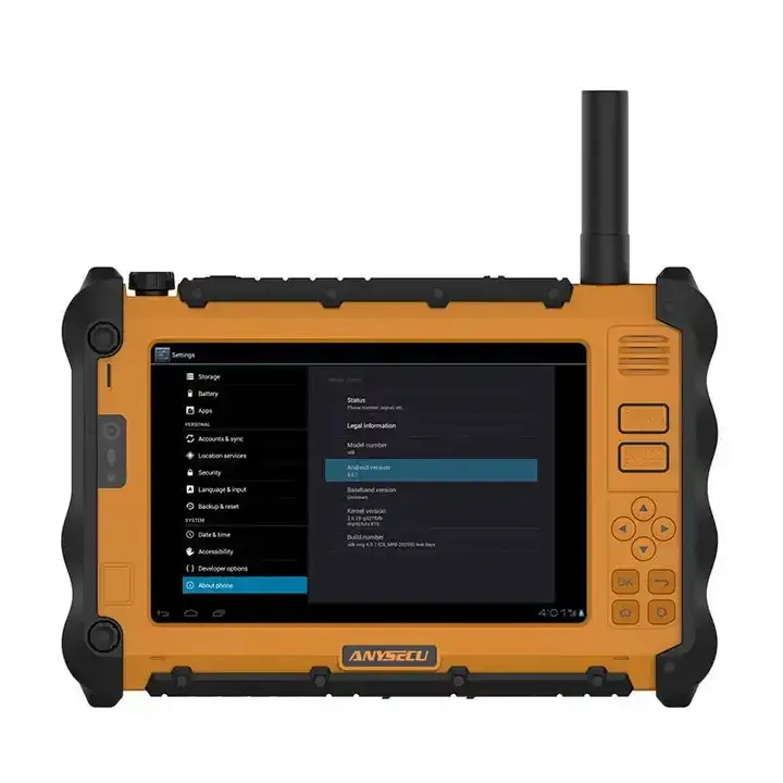 ANYSECU yeni P2 4G Android9 IP67 sağlam endüstriyel tablet P2 7 inç UHF/VHF isteğe bağlı iki yönlü radyo