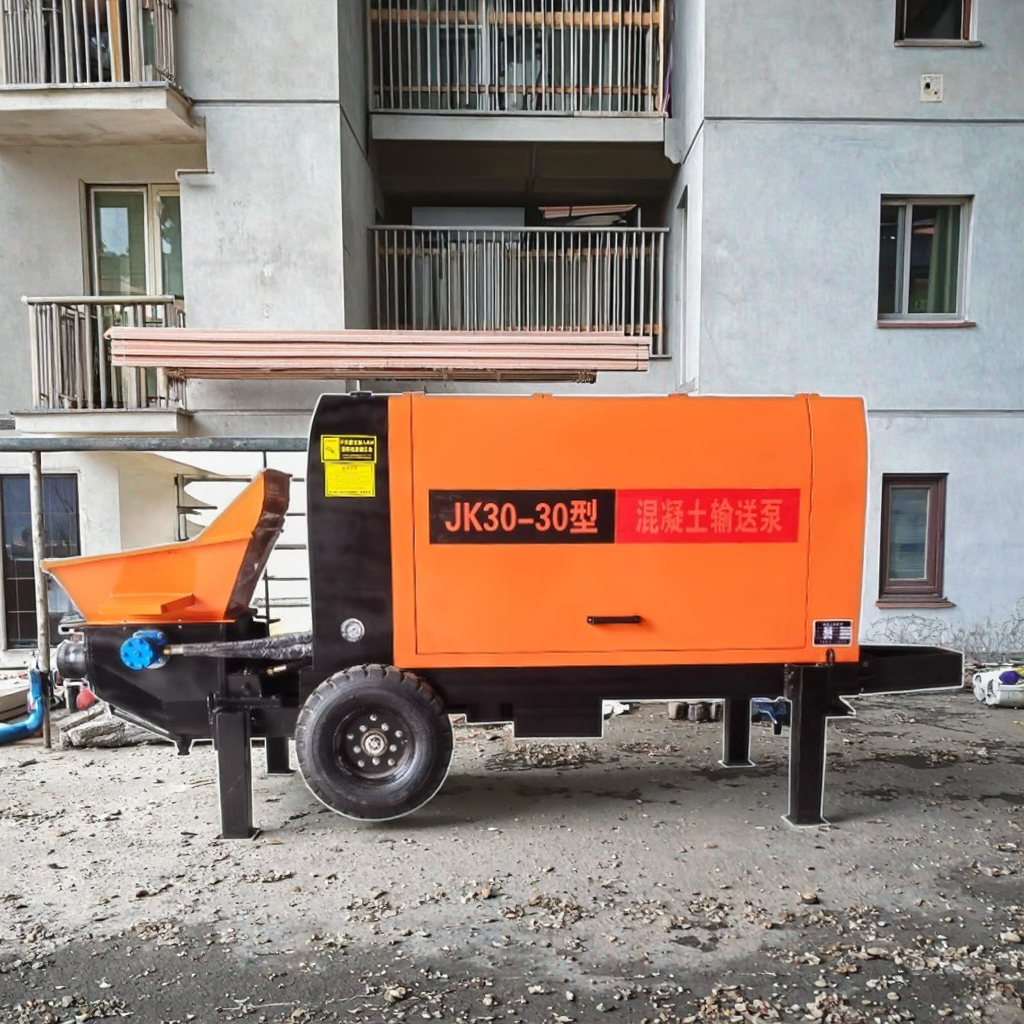 High Power Lateral Recumbent Concrete Pump Trailer Secondary Structure Fine Stone Mortar Pumping Concrete Conveying Pump