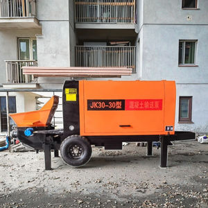 Pompe de transport de béton de pompage de mortier de pierre fine de structure secondaire de remorque de pompe concrète couchée latérale de puissance élevée - Product Image 1