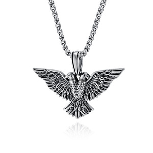 Double <b>Headed</b> Eagle Pendant Necklace Zinc Alloy Unisex Street <b>Style</b> Fashion Jewelry Chain Pendant - Product Image 5
