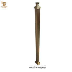 Barandillas <span class=keywords><strong>de</strong></span> Latón <span class=keywords><strong>de</strong></span> Estilo Antiguo Minimalista Moderno, Poste <span class=keywords><strong>de</strong></span> Escalera Montado en el Suelo, Barandilla <span class=keywords><strong>de</strong></span> <span class=keywords><strong>Madera</strong></span> para Interiores/Exteriores, Barandillas para Hoteles y Villas - Product Image 1