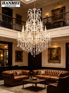 Lámpara de Araña de Cristal Grande para Hotel, Lámpara de Techo de Lujo con 18 Luces, Estilo Tradicional Clásico, HM-DZ-CH-129, Lámpara de Araña Baccarat para Hotel - Product Image 3