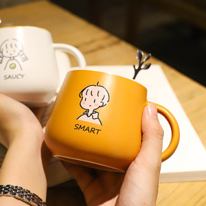 Taza de <span class=keywords><strong>Café</strong></span> con Diseño de Graffiti para Niña y Niño, Taza de Cerámica con Cuchara para Oficina en Casa, Regalo de Negocios - Product Image 4