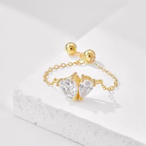 Joyería de Diseño Exclusivo Dylam para Mujer, Plata S925 con Baño de Rodio y Oro de 18K, Cadena de Eslabones con Circonitas 5A Dobles, Ajustable - Product Image 6