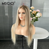 Perruque Lace Front HD Invisible 13x6 Cheveux Vierges Transparente Blond Cendré Lisse 100% Humain Longue Longueur Densité Personnalisable