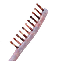 Nouveau peigne à dents rond en acétate de Cellulose en écaille de tortue pour cheveux raides/bouclés peigne à cheveux antistatique à grandes dents larges