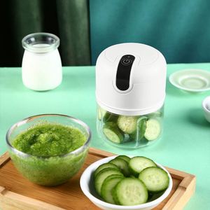 Mini picadora portátil de acero inoxidable y PP para carne y verduras Procesador manual de ajo tirado a mano - Product Image 2