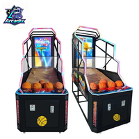 Machine de basket-ball de rue à monnayeur, machine de jeu d'arcade, machine de tir au panier pour adultes, pour divertissement intérieur, en métal, commerciale