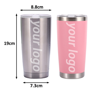 Gobelets isothermes en acier inoxydable à double paroi de 20 oz, écologiques, scintillants, pour sublimation, avec couvercle coulissant, vente en gros depuis entrepôt américain - Product Image 2