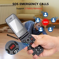 Teléfono con Doble SIM, Botones Grandes, Función SOS de Emergencia, Teléfono 2G para Personas Mayores con Linterna, Radio FM y Equipo de Radiodifusión