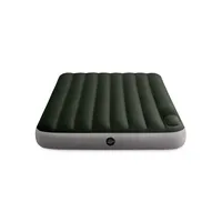Intex-cama de aire doble 64762 verde con bomba de pie integrada, inflable, sofá, cama, muebles, colchón