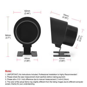 Medidor de Temperatura del Agua Digital de Doble Pantalla de 52 mm para Chevrolet, Mide de 1 a 99 Grados Celsius + Voltímetro para 10 a 24 V 1/8NPT - Product Image 5